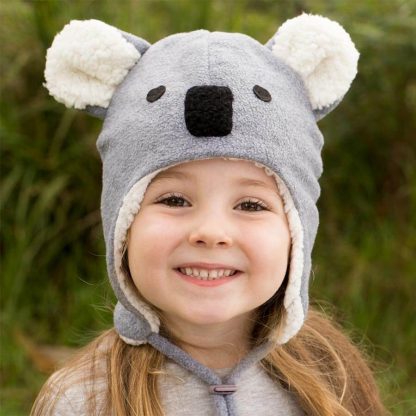 Bedhead Koala Fleecy Beanie - Grey Marle - 54cm / 3-6 Years / L