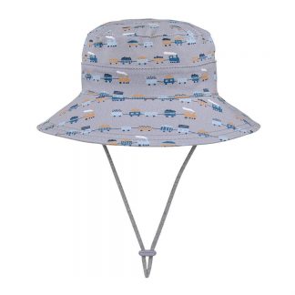 Bedhead Boys Bucket Hat 'Trains' Print - 52cm / 2-3 Years / L